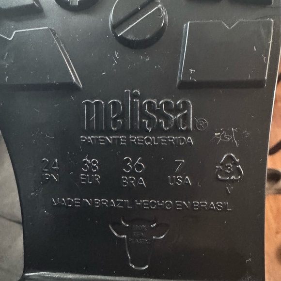 Melissa Fullness Silver Glass Glitter Rain Boots New Size 7 - Picture 5 of 6